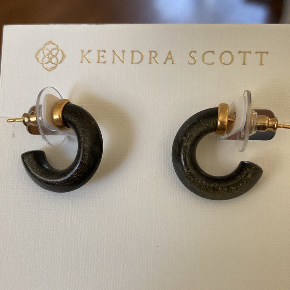 Kendra Scott Black Hoop Earrings